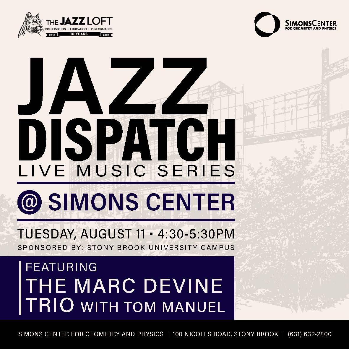 8.11 Jazz Dispatch Simons Center