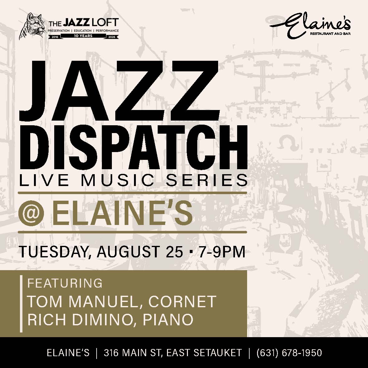 8.25 Jazz Dispatch Elaines