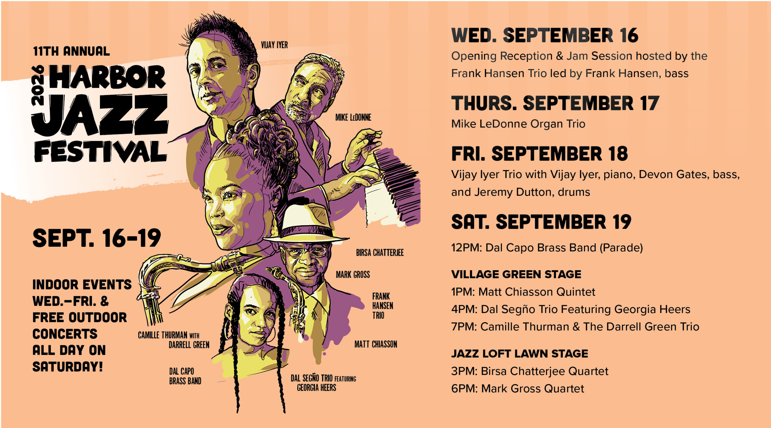 Harbor Jazz Festival full schedule